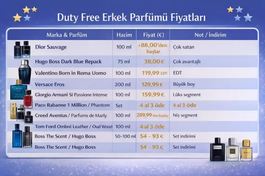 Duty Shop Free Erkek Parfüm Fiyatları
