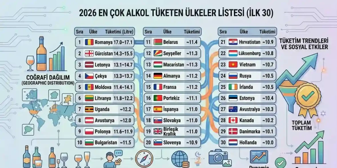 En Çok Alkol Tüketen Ülkeler