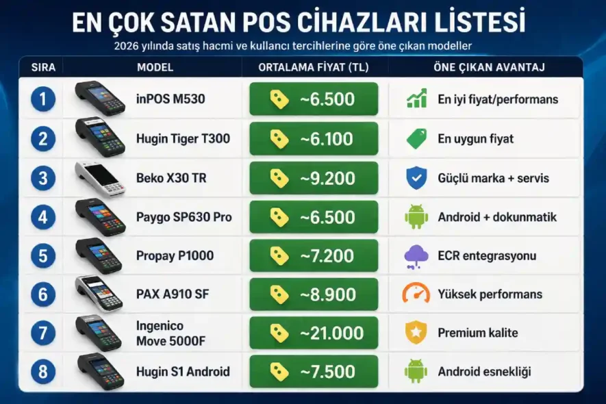 En Çok Satan POS Cihazları