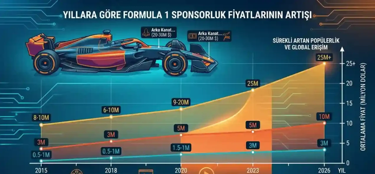 Yıllara Göre Formula 1 Sponsorluk Fiyatları