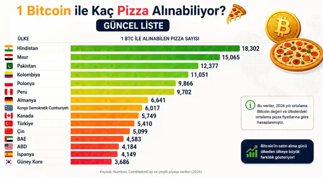 1 Bitcoin ile Kaç Pizza Alınabiliyor