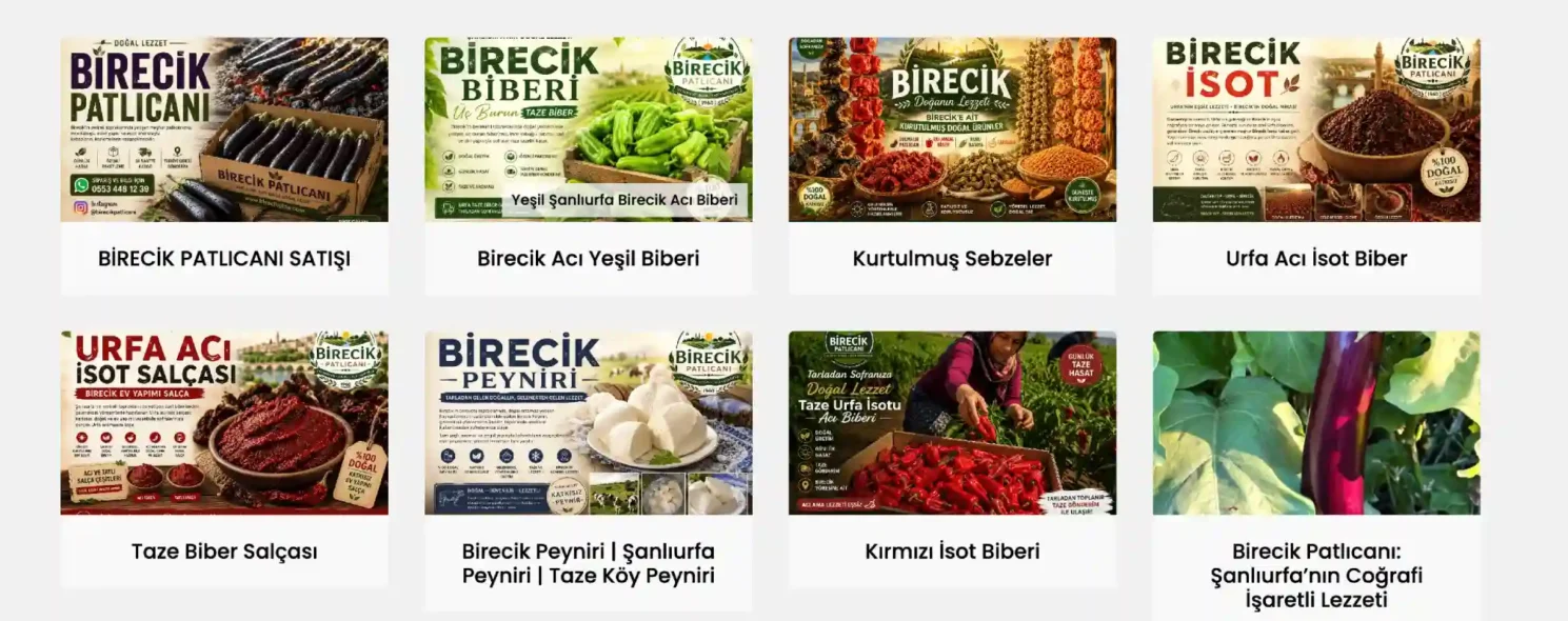 Birecik Özateş Gıda’nın ürün gamı