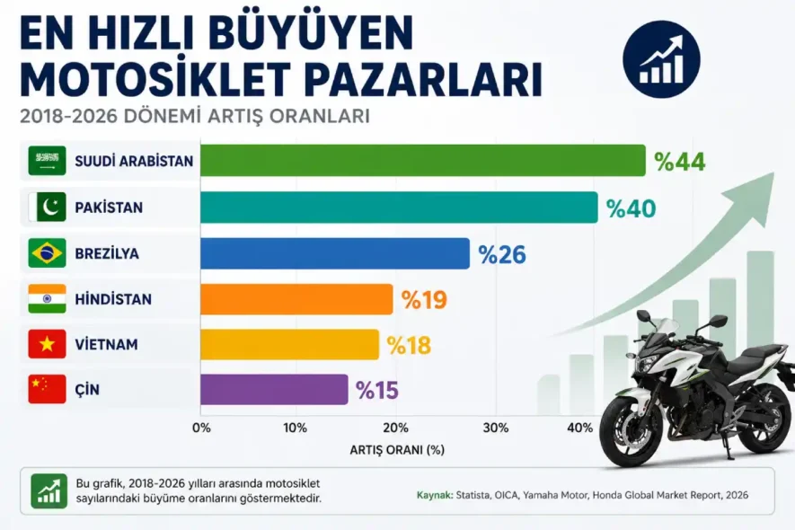 En Hızlı Büyüyen Motosiklet Pazarları