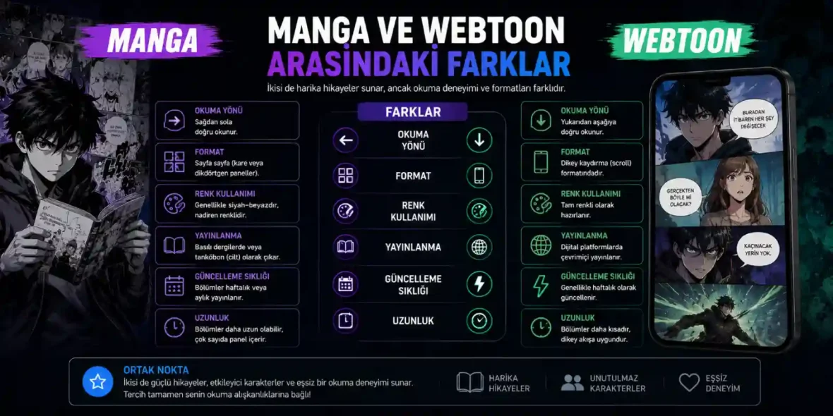 Manga ve Webtoon Arasındaki Farklar