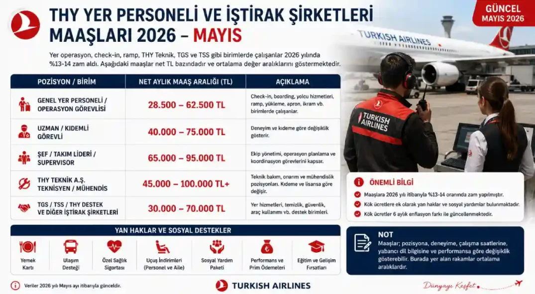 THY Yer Personeli Maaşları