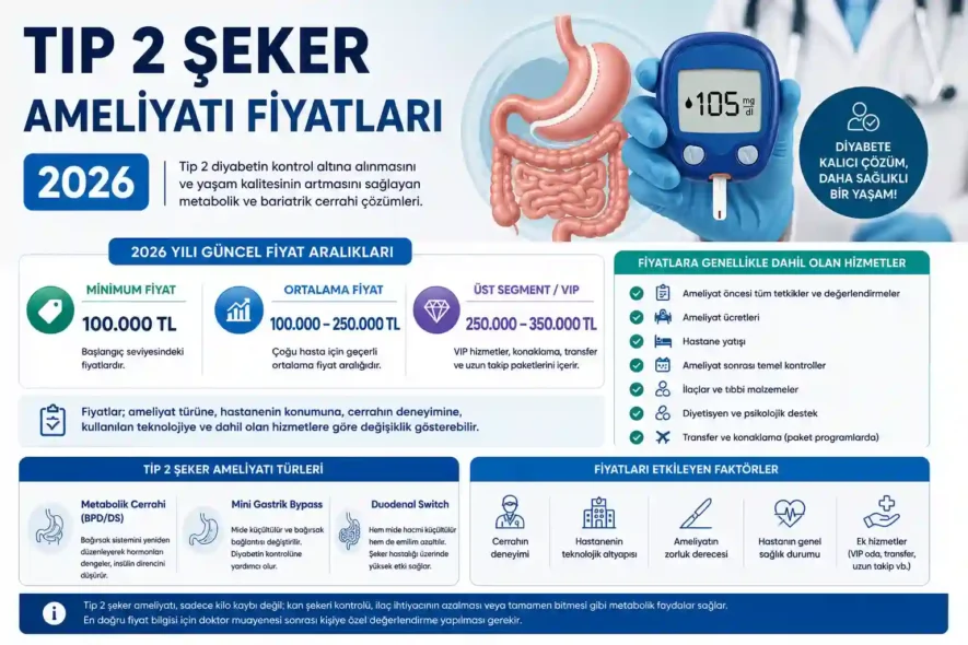Tip 2 Şeker Ameliyatı Fiyatları 2026