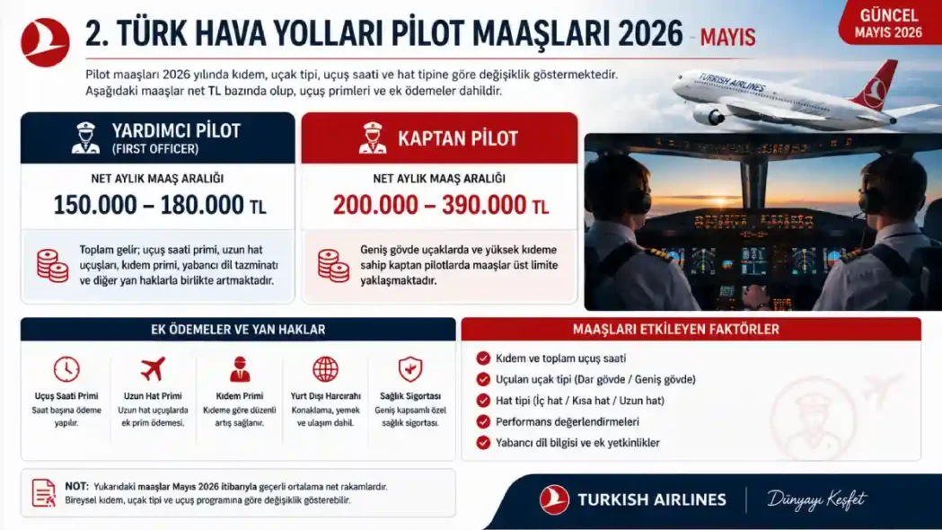 Türk Hava Yolları Pilot Maaşları