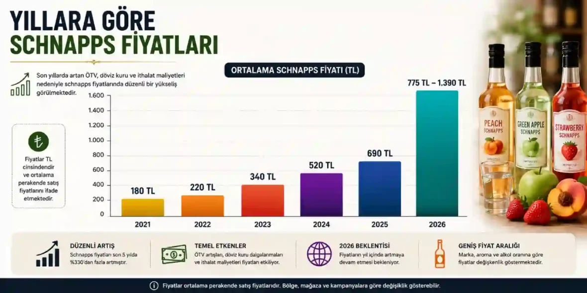Yıllara Göre Schnapps Fiyatları