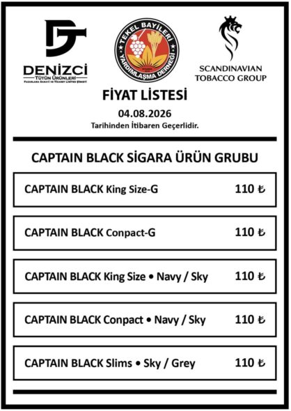 Captain Black Sigara Fiyatları