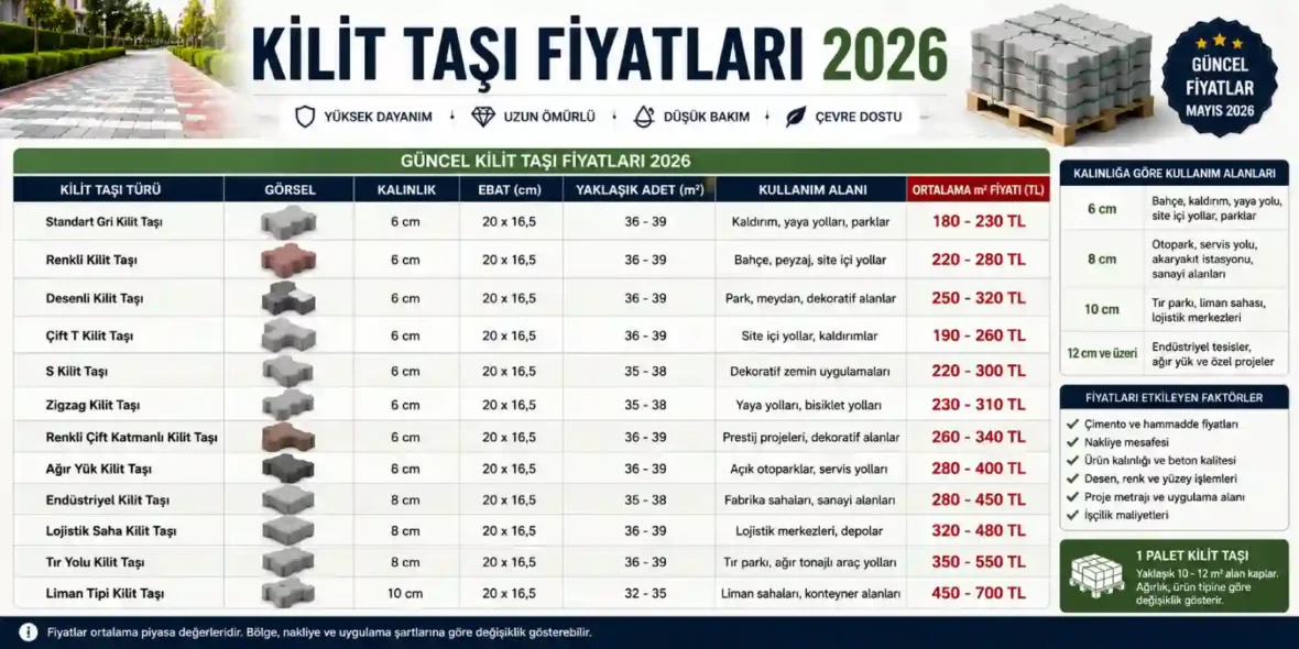 Güncel Kilit Taşı Fiyatları