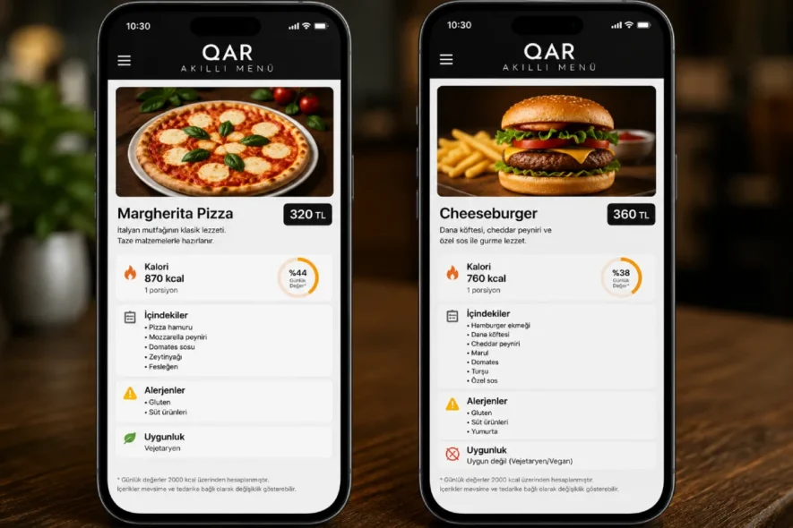 Örnek Ayrıntılı QR Menü