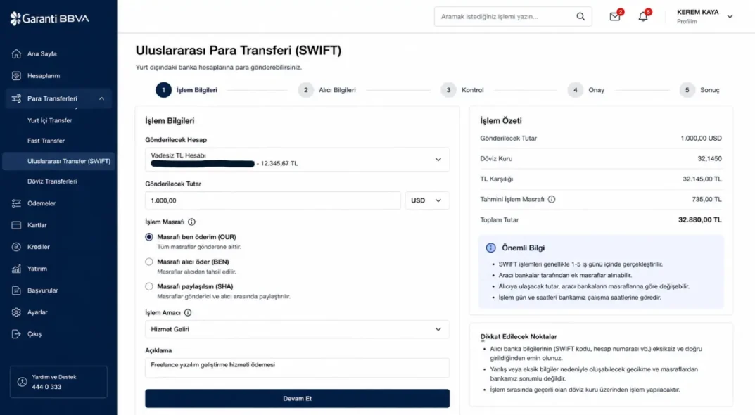 SWIFT Uluslararası Banka Havalesi