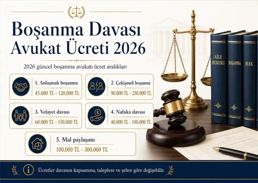Boşanma Davası Avukat Ücreti 2026