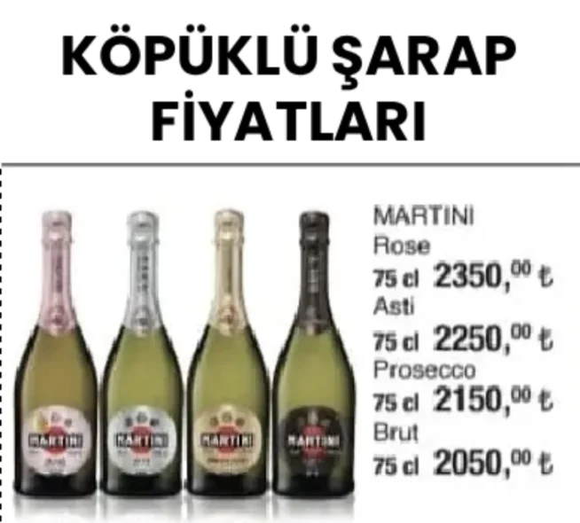 Köpüklü Şarap Fiyatları 