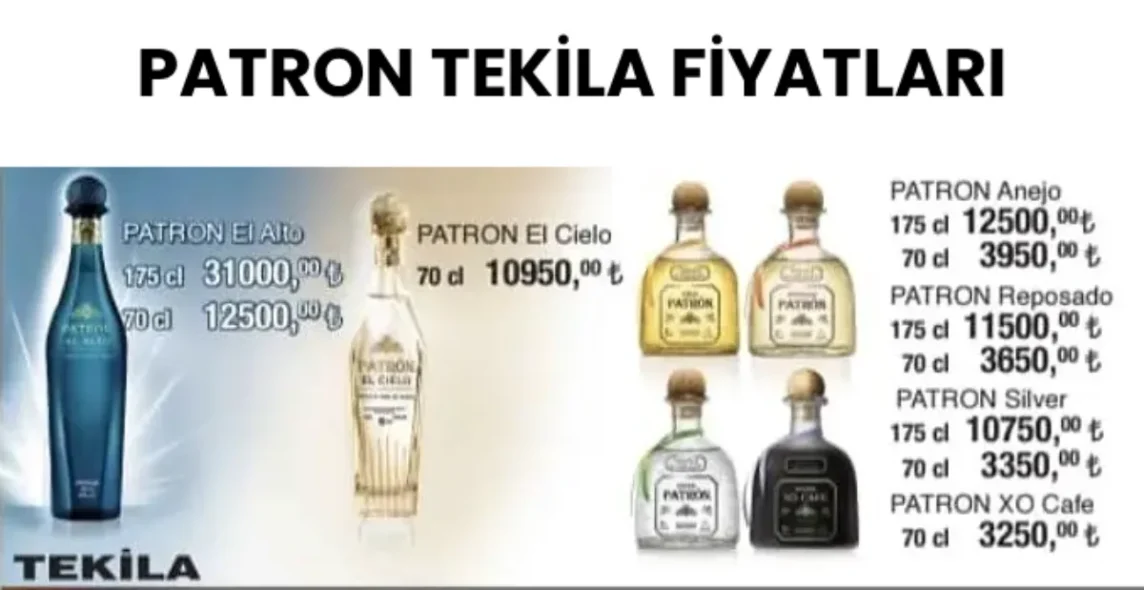 Patron Tekila Fiyatları