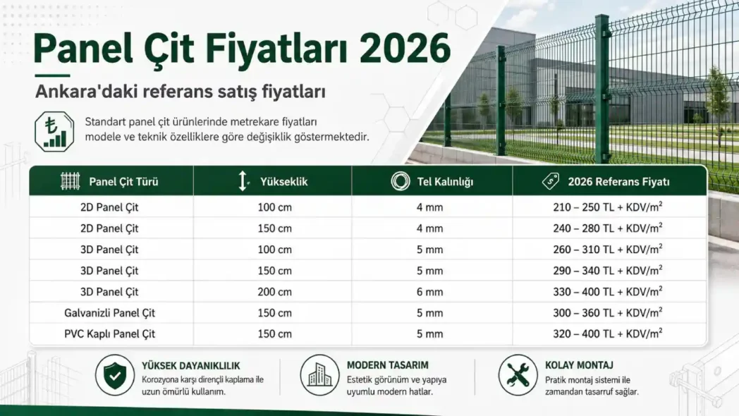 Panel çit fiyatları