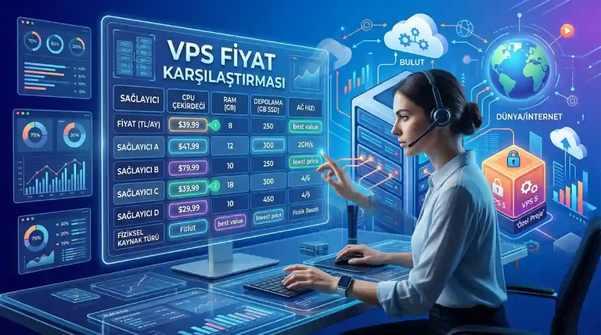 VPS fiyat karşılaştırması ve sunucu sağlayıcıları