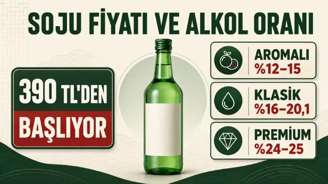 soju fiyatı ve alkol oranı