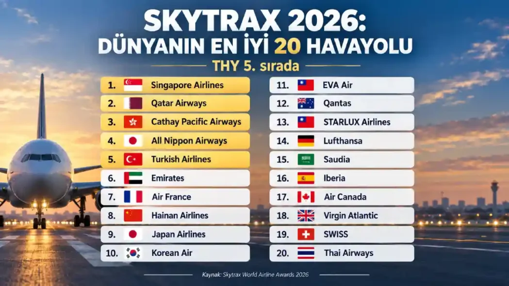 Dünyanın En İyi 20 Havayolu