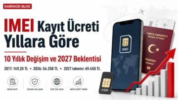 IMEI kayıt ücreti yıllara göre