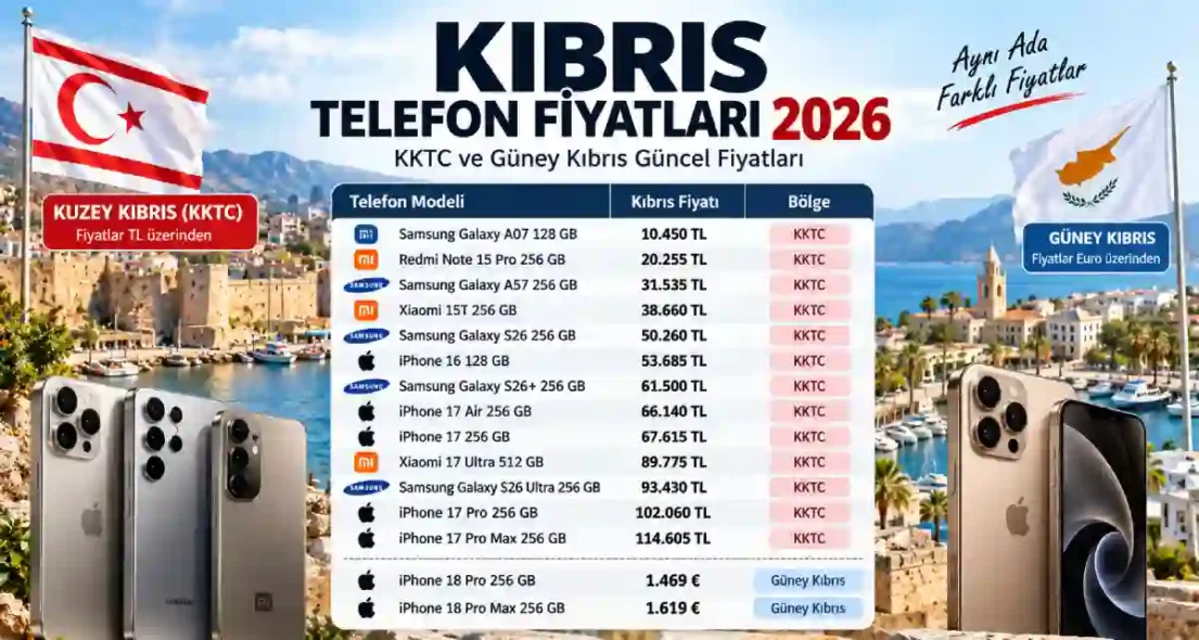 Güncel Kıbrıs Telefon Fiyatları