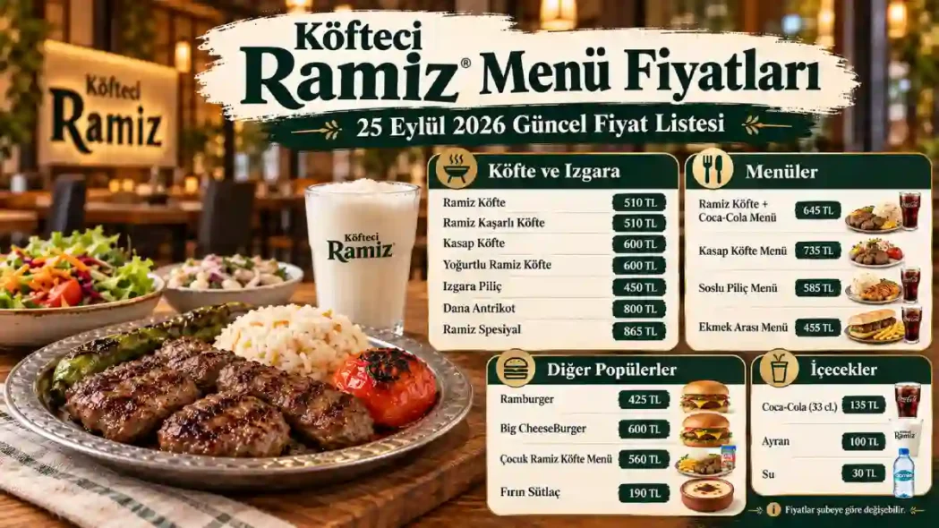 Köfteci Ramiz Menü Fiyatları