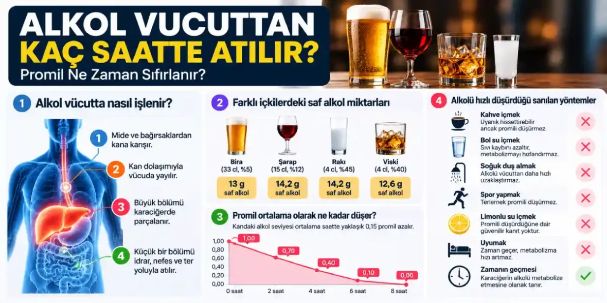 Alkol Vücuttan Kaç Saatte Atılır