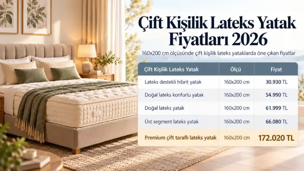 Çift Kişilik Lateks Yatak Fiyatları