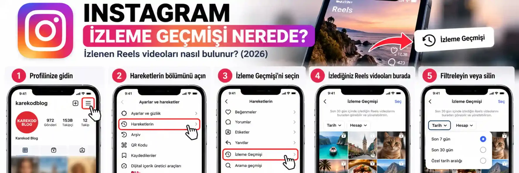 Instagram İzleme Geçmişi Rehberi