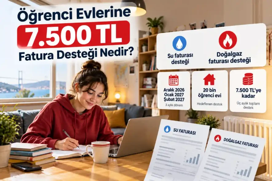 Öğrenci Evlerine 7.500 TL Fatura Desteği Nedir?