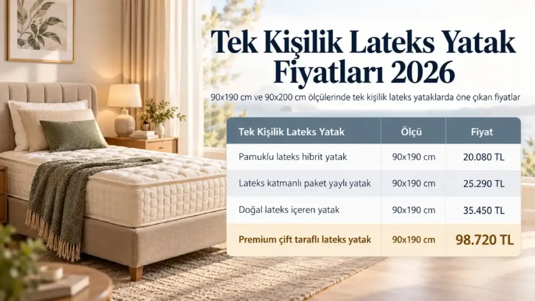 Tek Kişilik Lateks Yatak Fiyatları